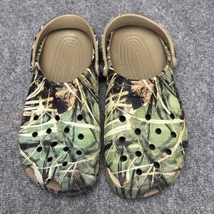Crocs Realtree Camo Sandals Men’s 10 Woman’s 12 Iconic Heel Strap Clog Shoes